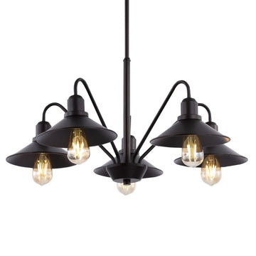 Cade 34.25" Metal Farmhouse Industrial LED Pendant - JONATHAN Y